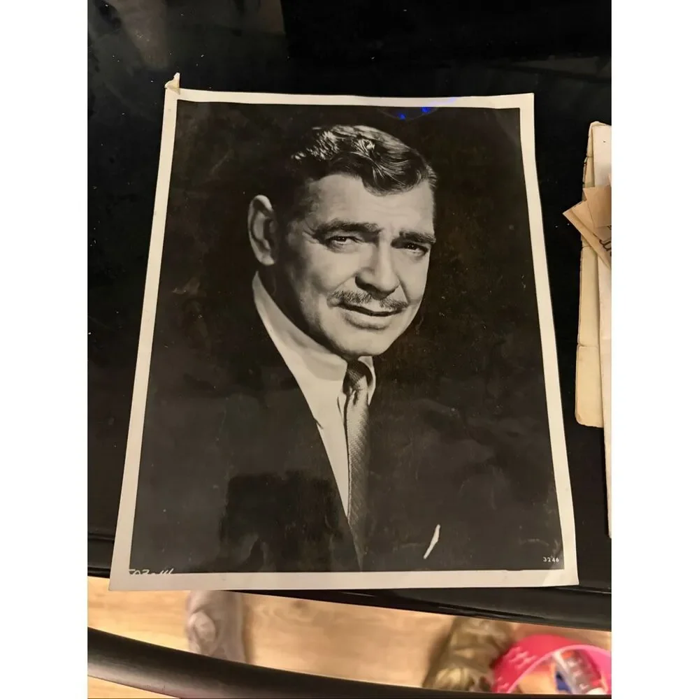 Vintage Clark Gable Black & White Portrait Photo Print 8x10 MGM Hollywood